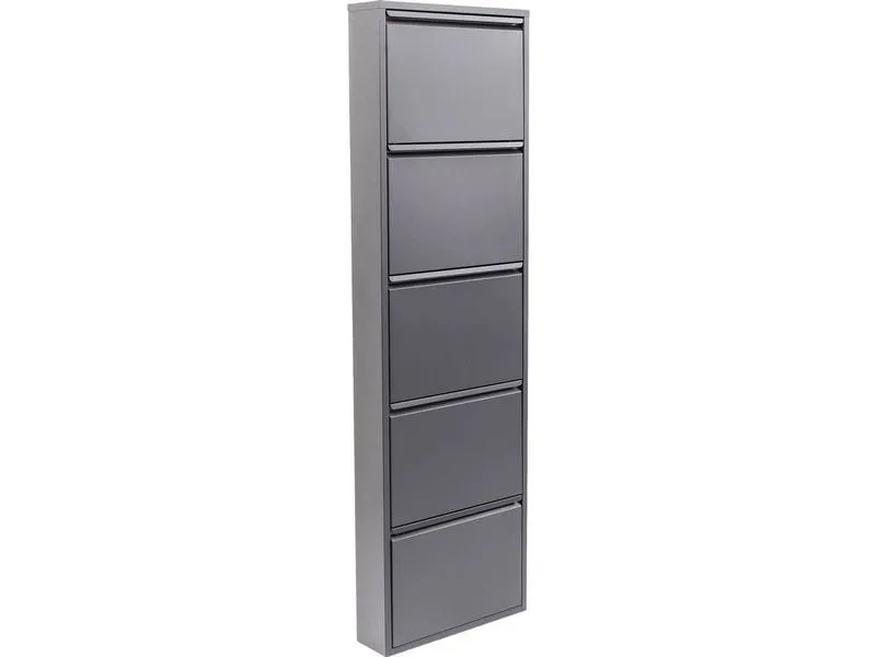 Kare Schuhschrank Caruso 5-er, 50 x 170 cm, Grau Kare Schuhschrank Caruso 5-er, 50 x 170 cm, Grau