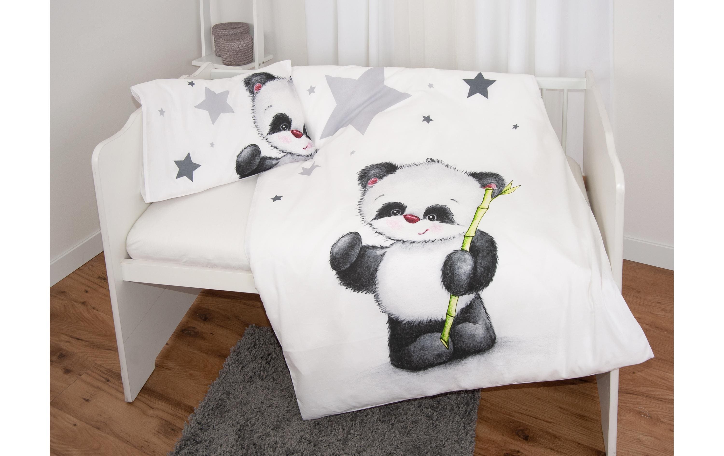 Herding Kinderbettwäsche Panda 100 x 135 cm + 40 x 60 cm