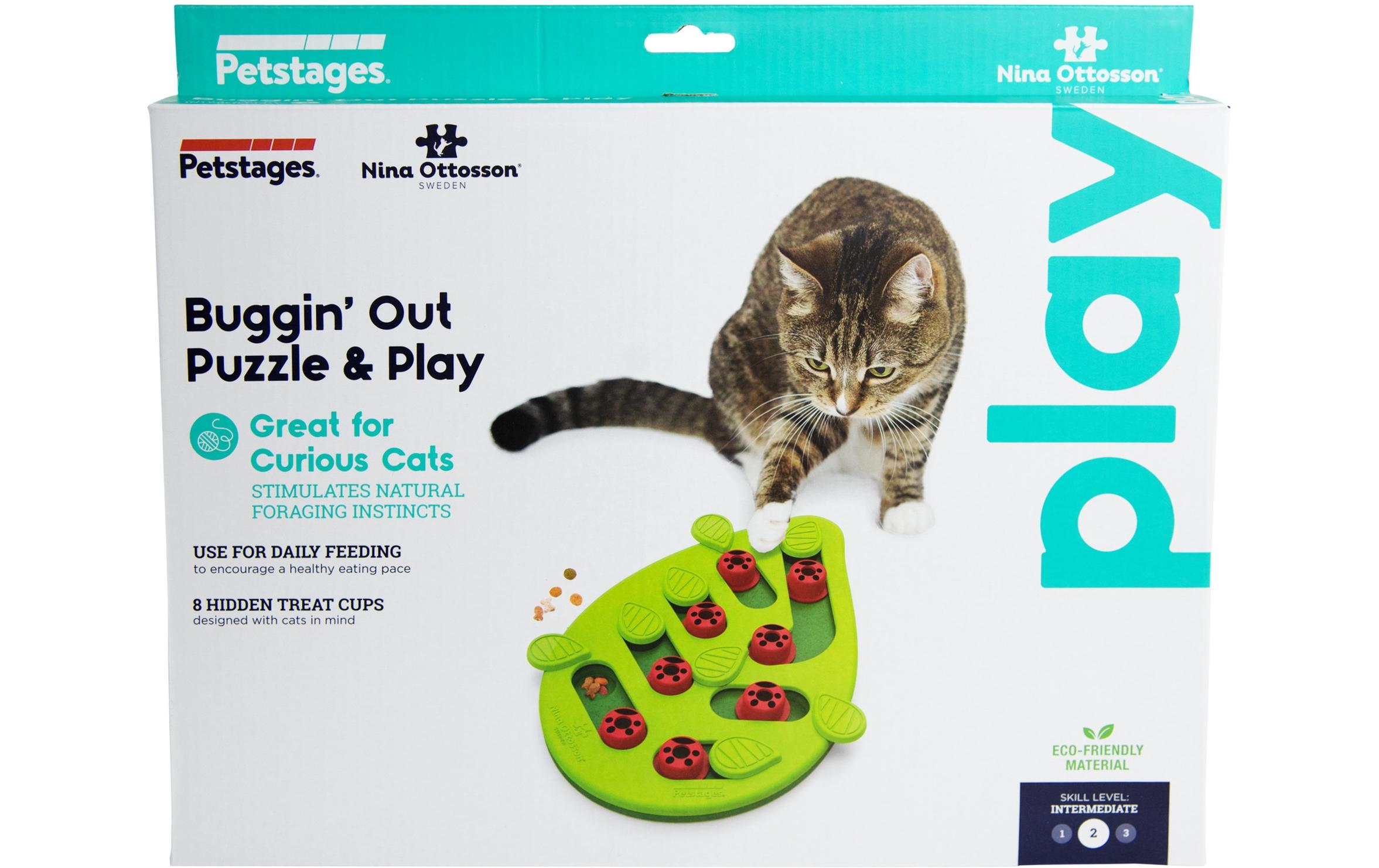 Petstage Katzen-Spielzeug Cat Puzzle + Play Buggin Out
