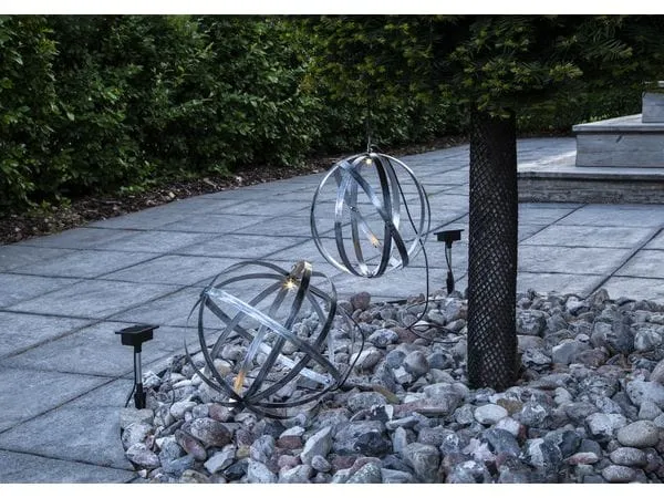 Star Trading Gartenlicht Solar Astri, Ø 25 cm, Silber