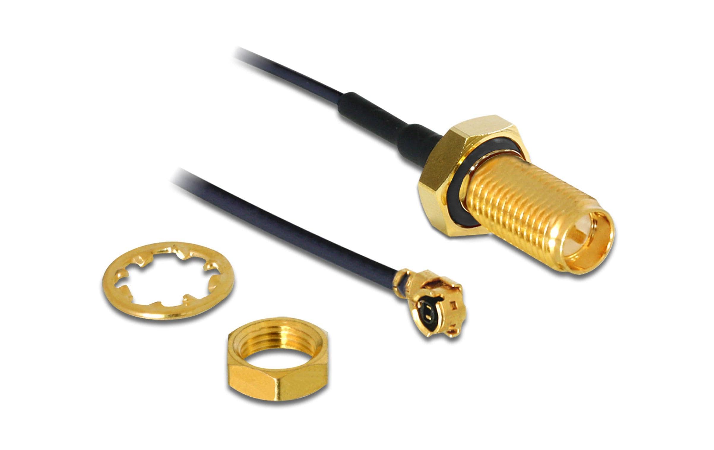 Delock Antennenkabel RP-SMA zu MHF I, 0.2 m Delock Antennenkabel RP-SMA zu MHF I, 0.2 m