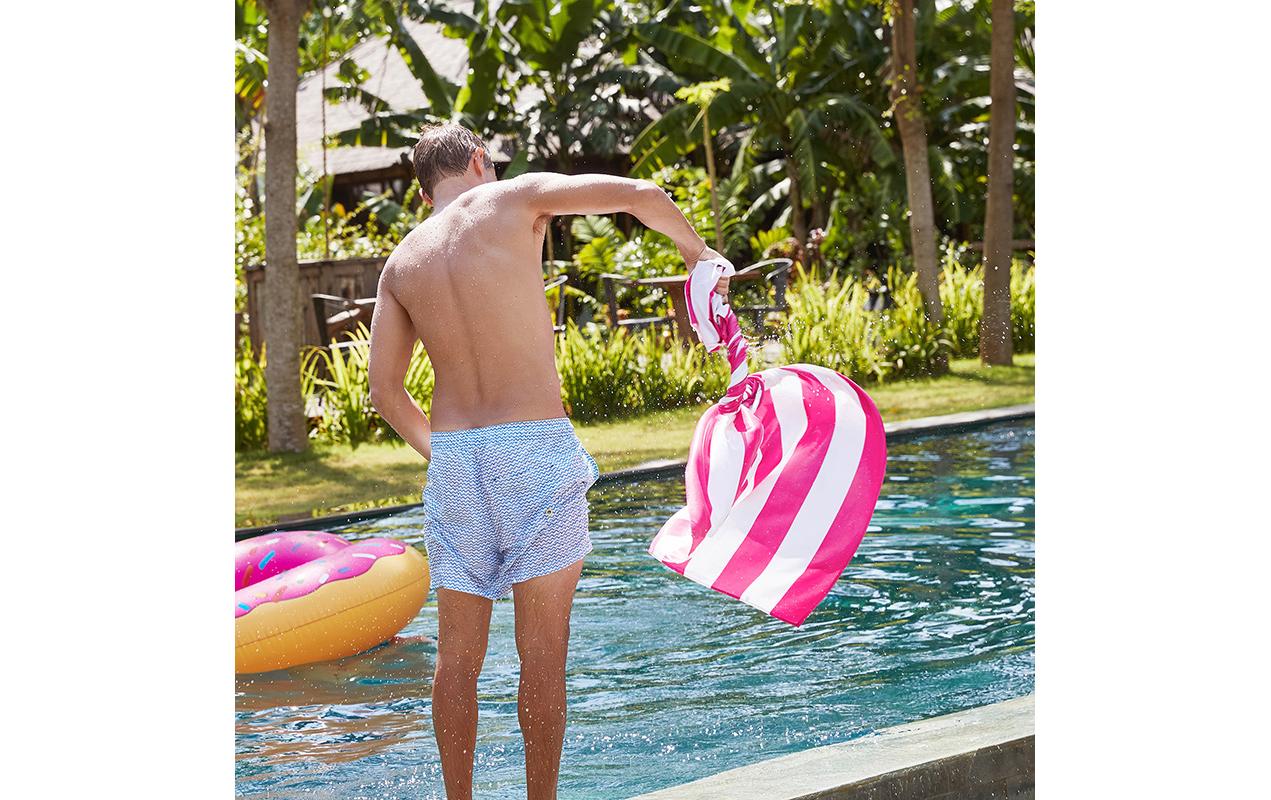 Dock & Bay Strandtuch Cabana L, Pink, Weiss