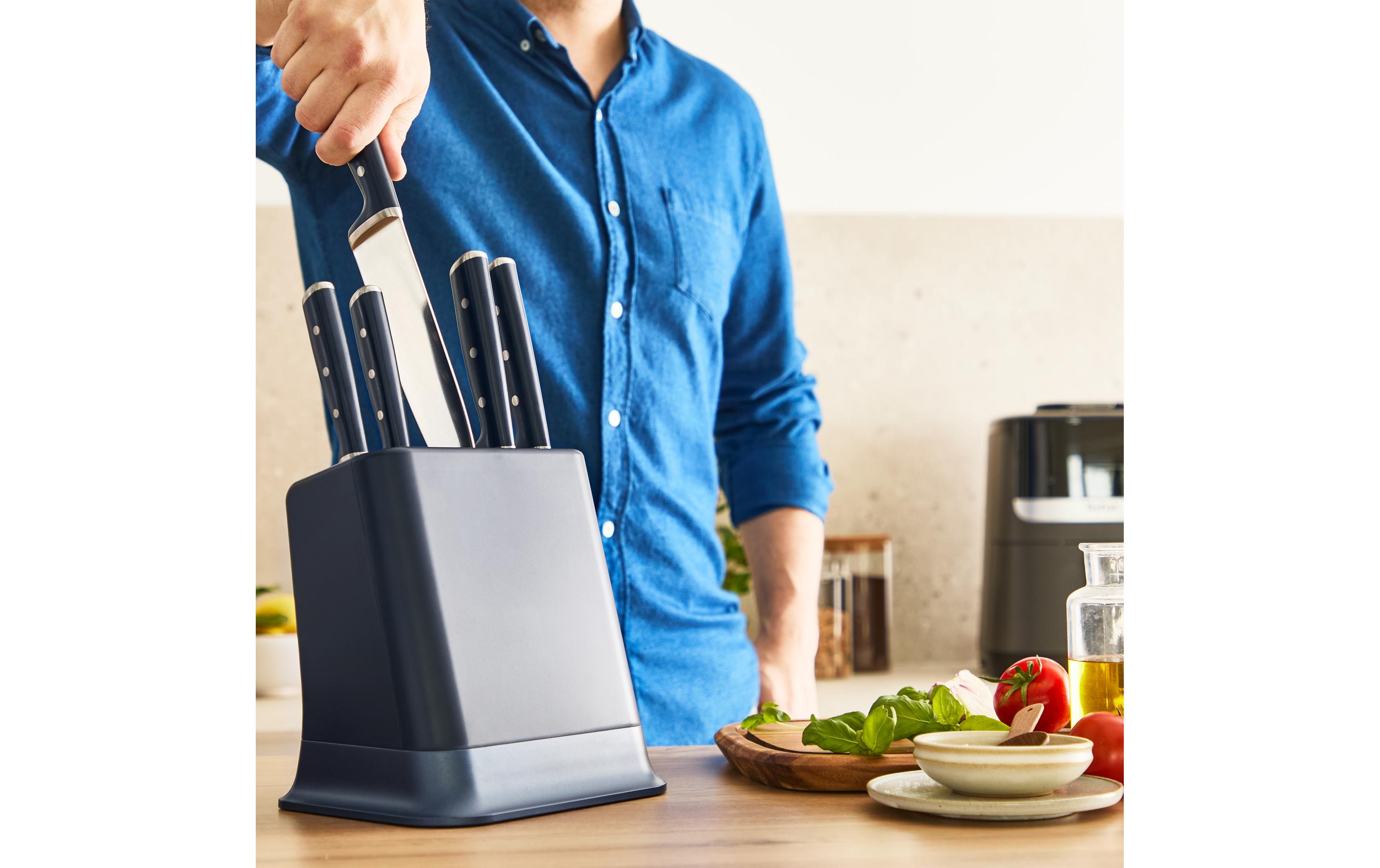 Tefal Messerblock Ever Sharp 5-teilig, Edelstahl