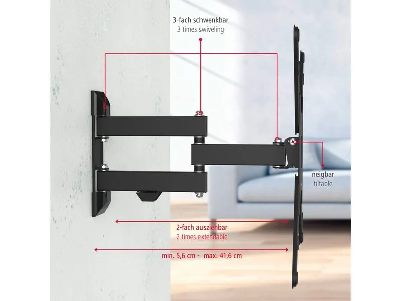 Hama Technics AG TV-Wandhalterung 65 Schwarz