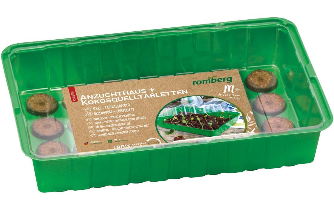 Romberg Anzuchthaus M PLUS COCO + 28 Kokos-Quelltabletten