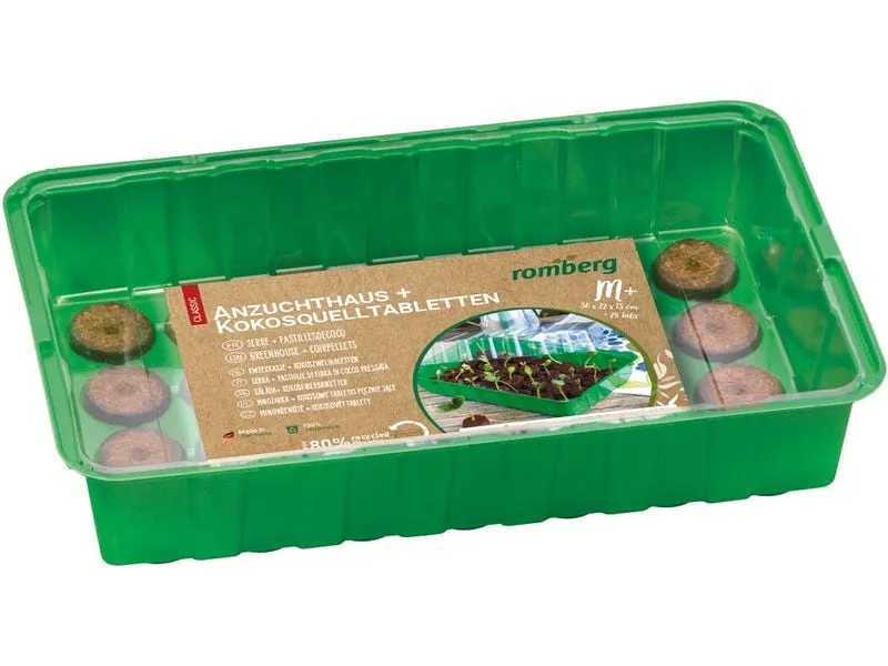 Romberg Anzuchthaus M PLUS COCO + 28 Kokos-Quelltabletten Romberg Anzuchthaus M PLUS COCO + 28 Kokos-Quelltabletten