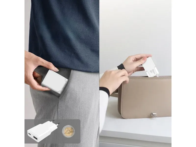 4smarts Netzladegerät PDPlug Slim Duos GaN 1C+1A , weiss 4smarts Netzladegerät PDPlug Slim Duos GaN 1C+1A , weiss
