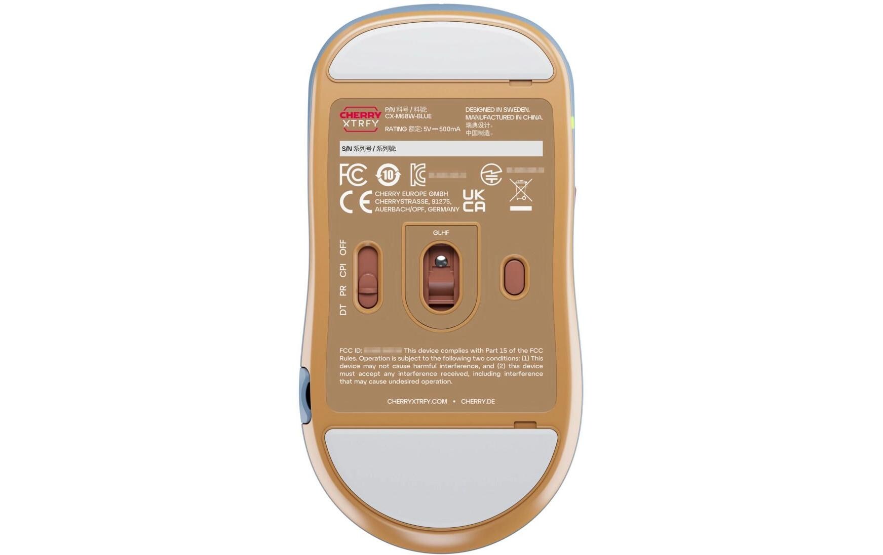 Cherry Gaming-Maus XTRFY M68 Blau