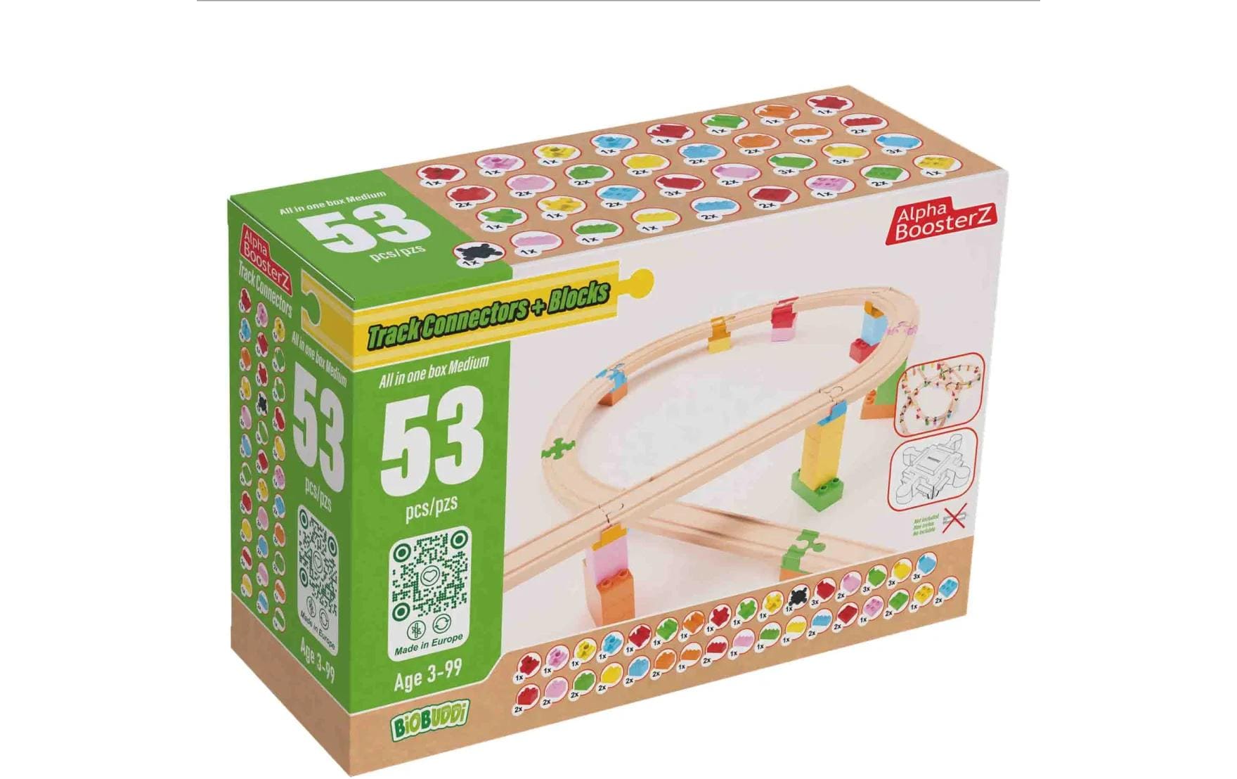 AlphaBoosterz TrackConnectors + Blocks – all in one Block Box M