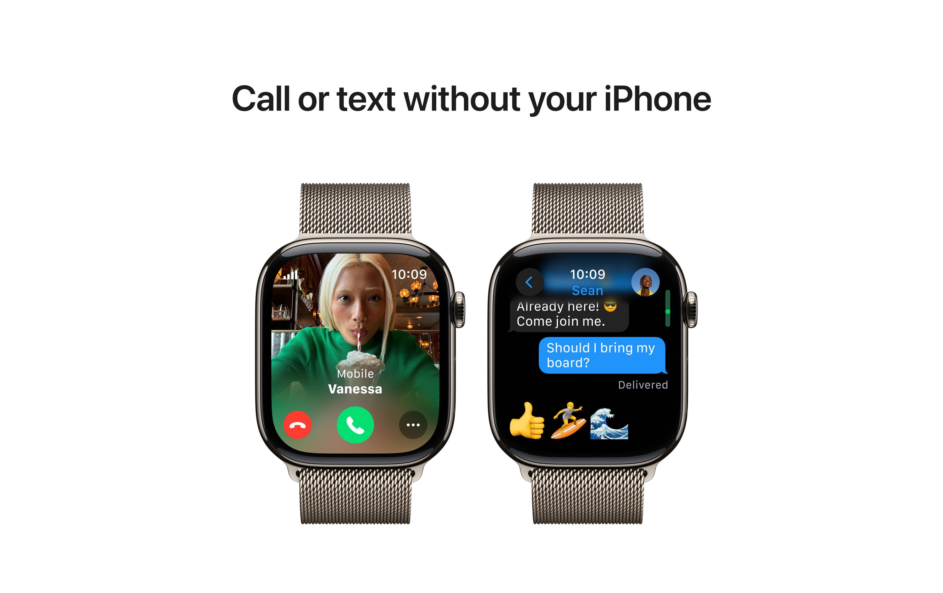 Apple Watch Series 10 46 mm LTE Natural Titanium Loop Milanese S/M