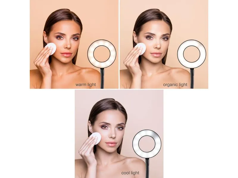 Rio LED Ring Light Beauty Station Schwarz Rio LED Ring Light Beauty Station Schwarz