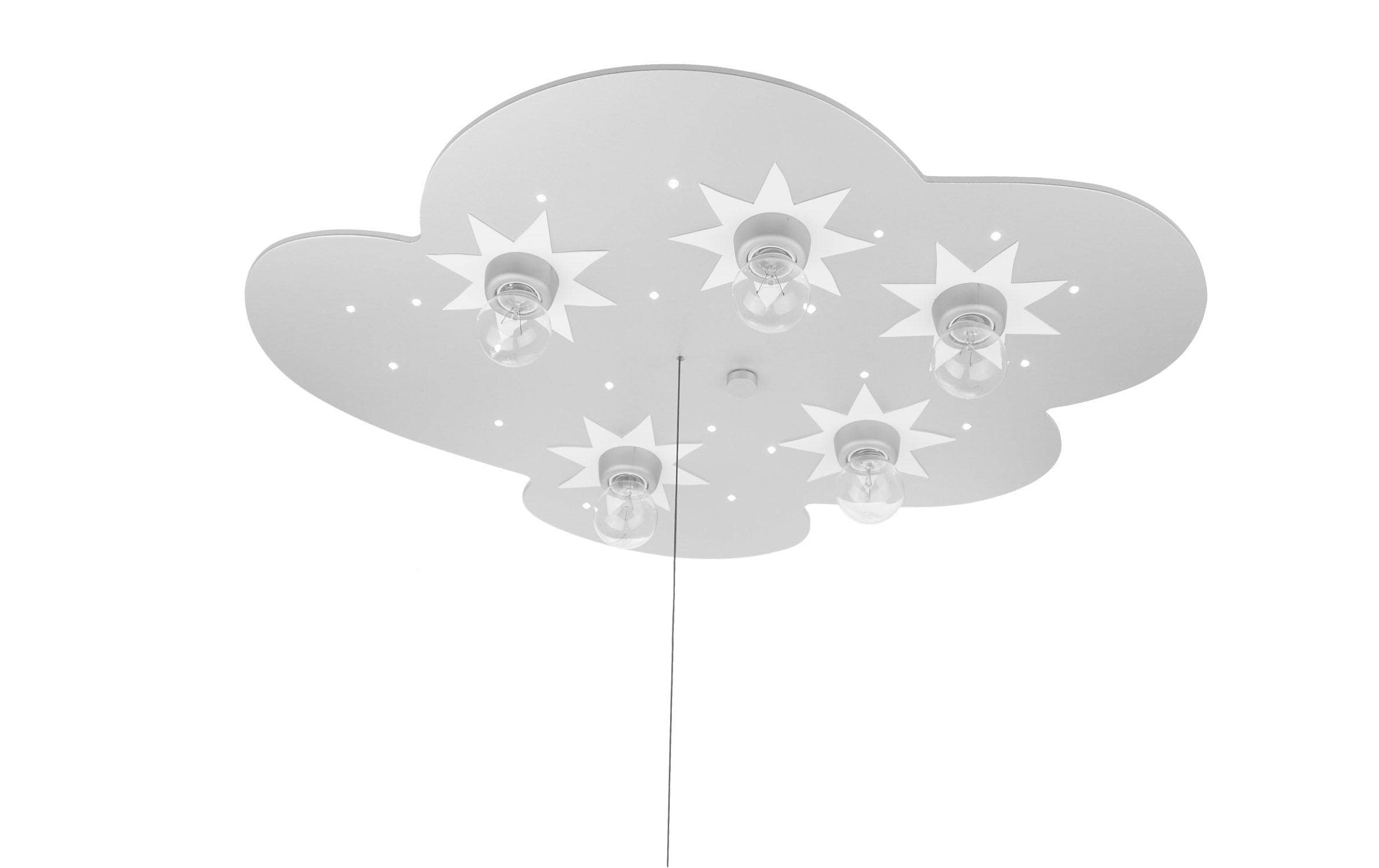 niermann STAND BY Deckenlampe Wolke Titan mit Sternen 5x E14