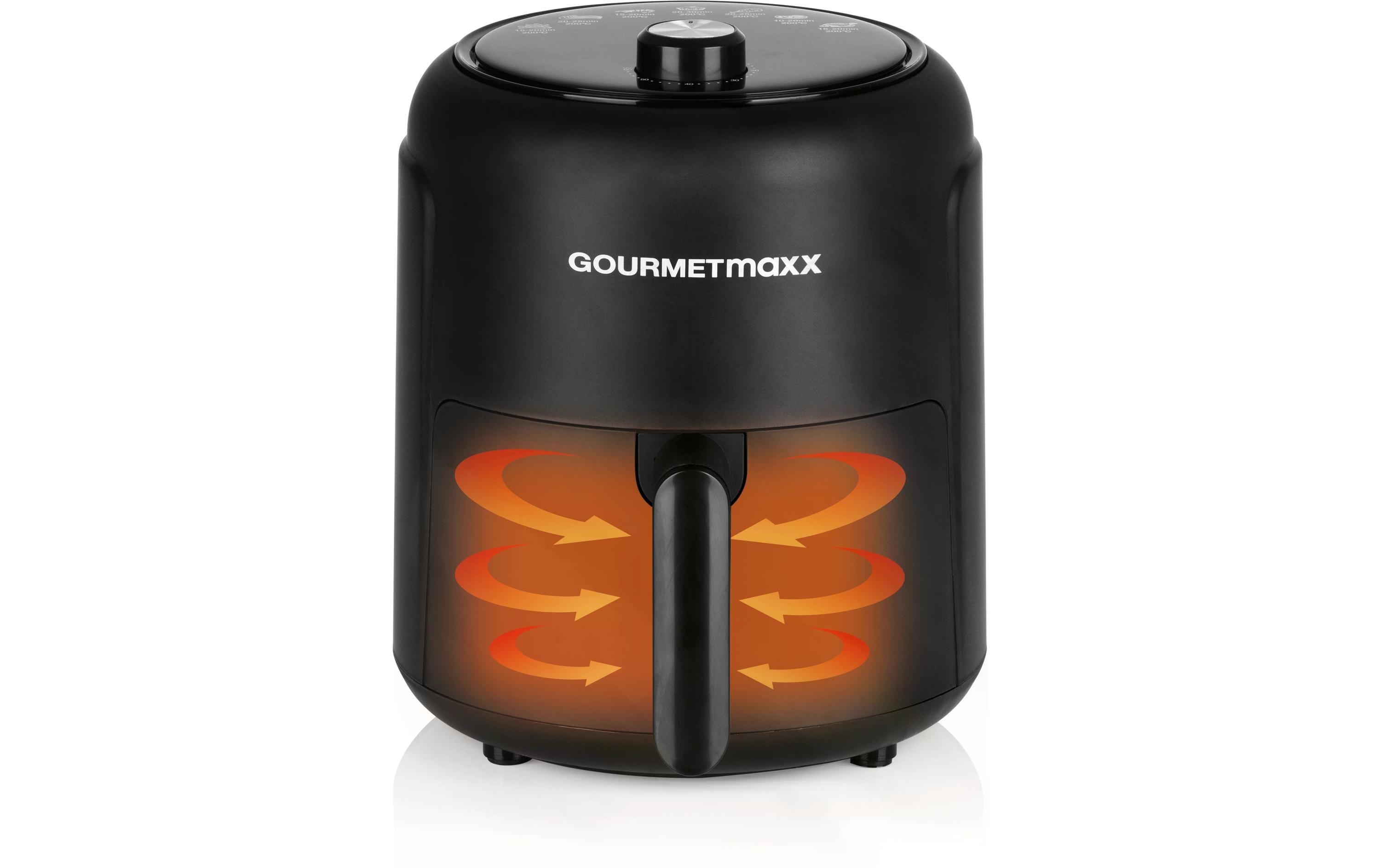 GOURMETmaxx Heissluft-Fritteuse 2 kg, Schwarz