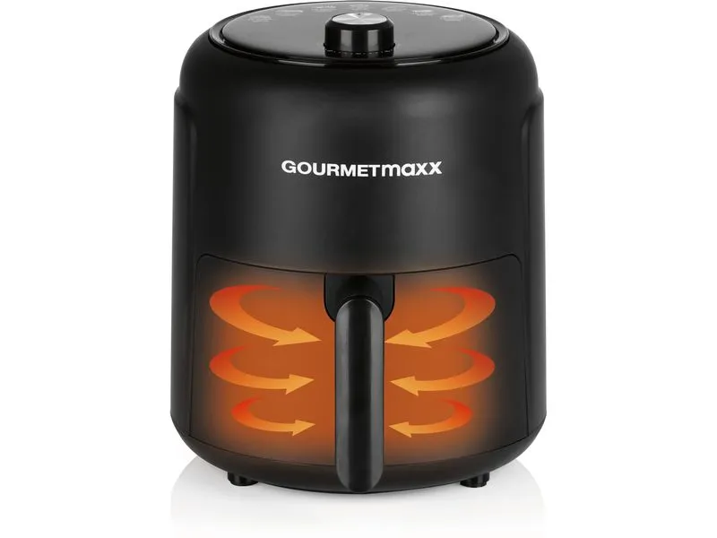GOURMETmaxx Heissluft-Fritteuse 2 kg, Schwarz