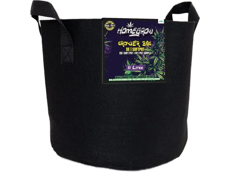 Romberg Grower Bag Softpot, 3er Set ,11 Liter ø 25 cm, Höhe 21 cm