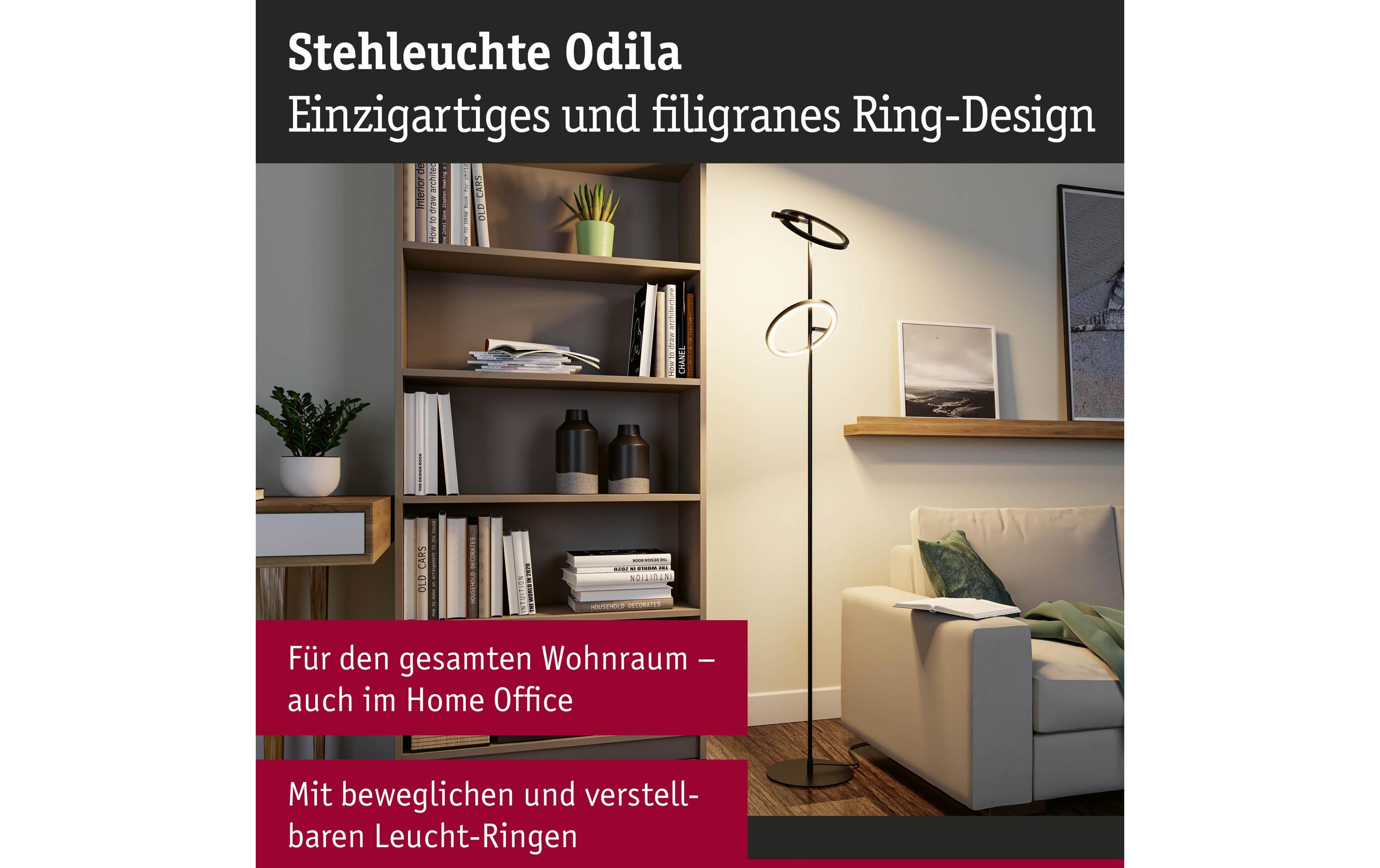 Paulmann Stehleuchte Odila, Schwarz matt