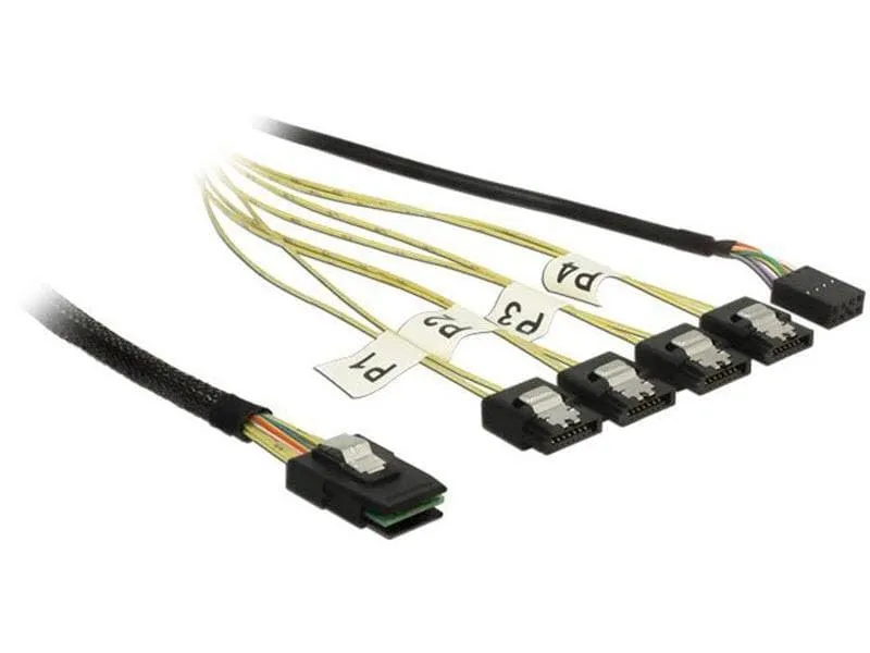 Delock SATA-Kabel 4x SATA-SFF-8087 Reverse Breakout 100 cm