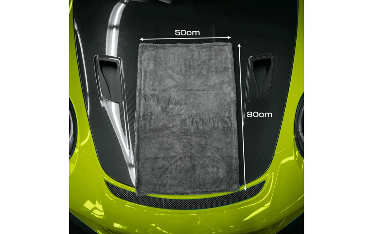 21CARS Trockentuch XL Twisted Towel Auto, Grau, 80 x 50 cm