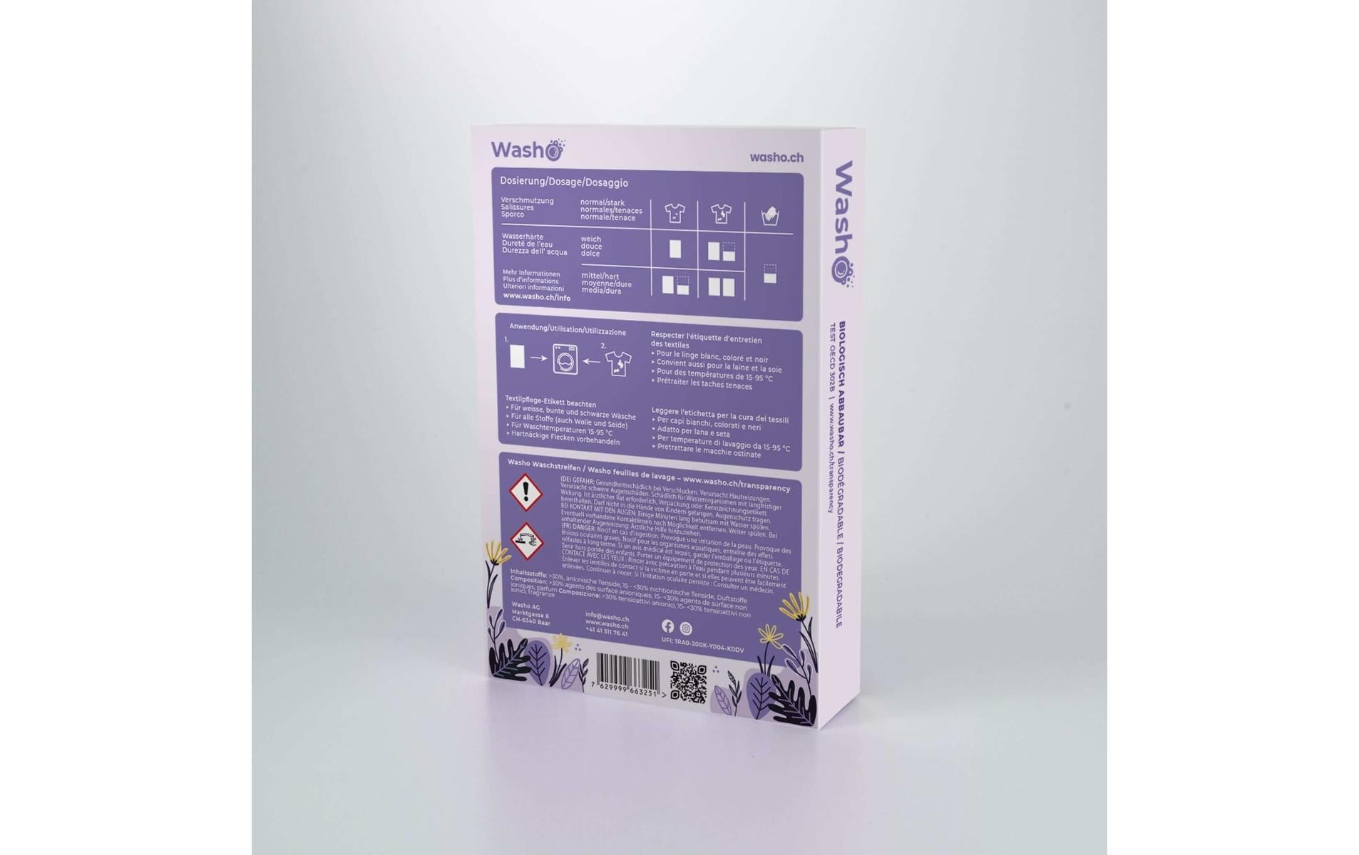 Washo Waschstreifen Lavendel 60 Stück