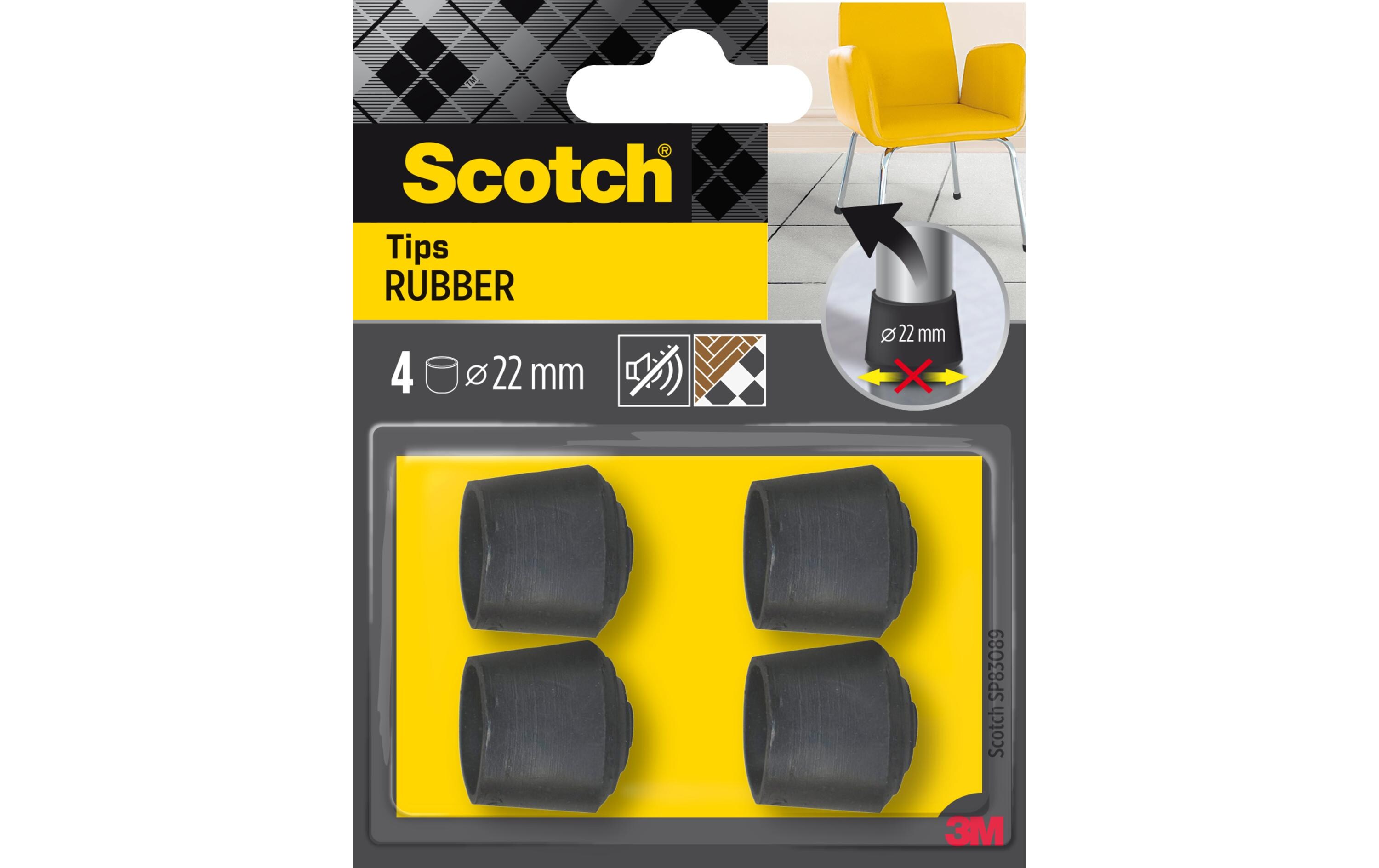 3M Stuhlbeingleiter Ø 22 mm, Schwarz, 4er Pack 3M Stuhlbeingleiter Ø 22 mm, Schwarz, 4er Pack