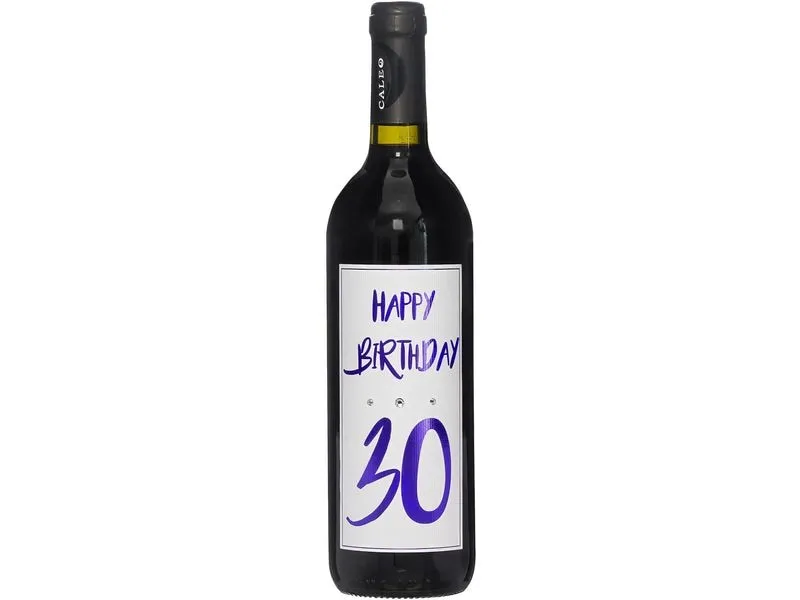 Dreams and Fantasy Geschenkidee Rotwein Happy Birthday 30 Lila, 750 ml