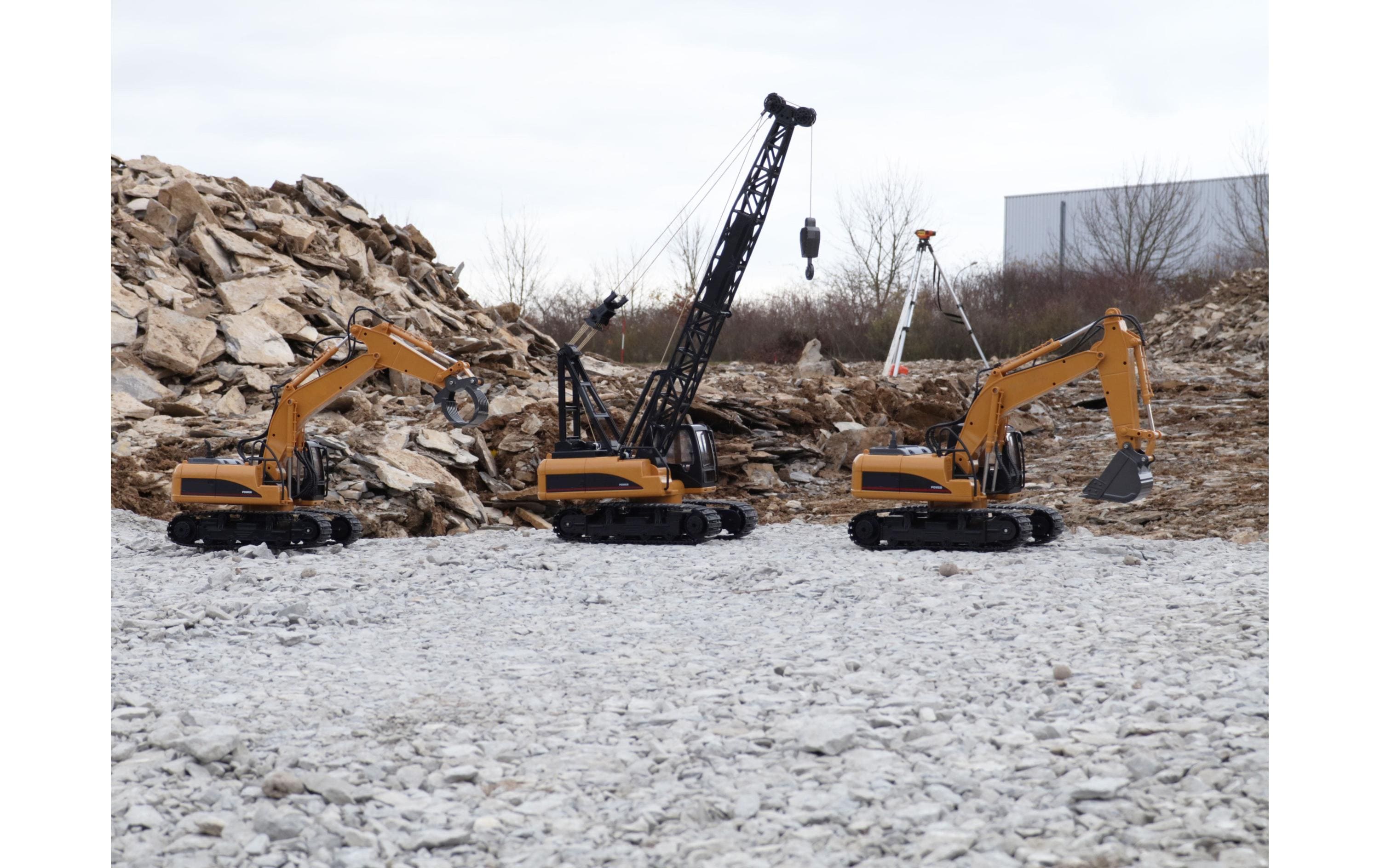 Amewi Bagger mit Metallschaufel, Licht & Sound RTR, 1:14