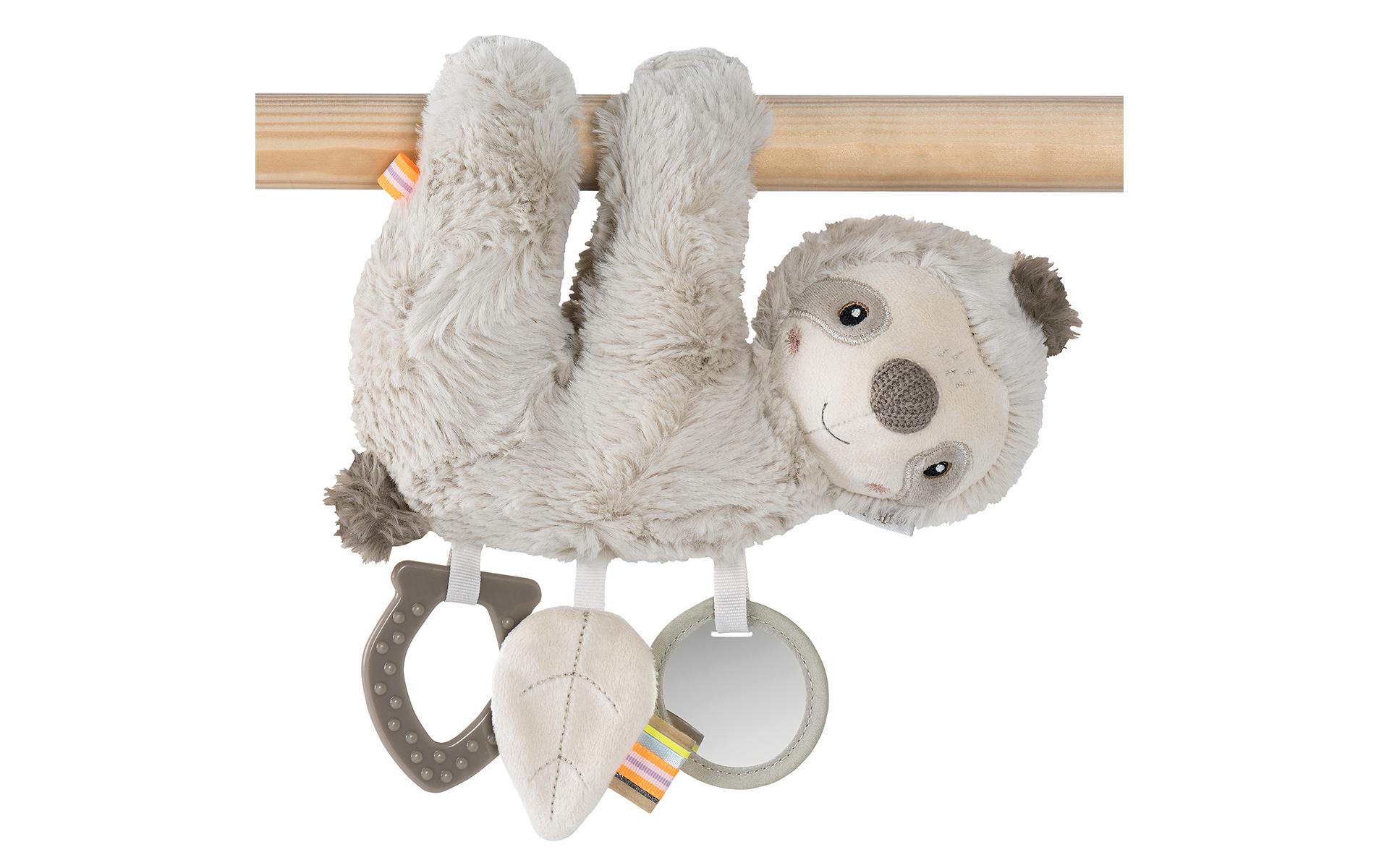 fehn Kinderwagenspielzeug Activity-Faultier, Grau/Beige
