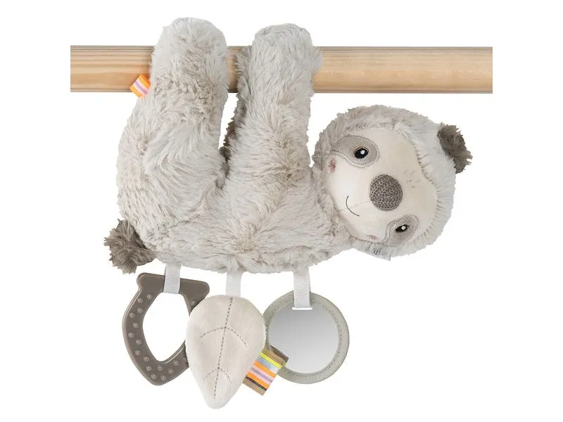 fehn Kinderwagenspielzeug Activity-Faultier, Grau/Beige