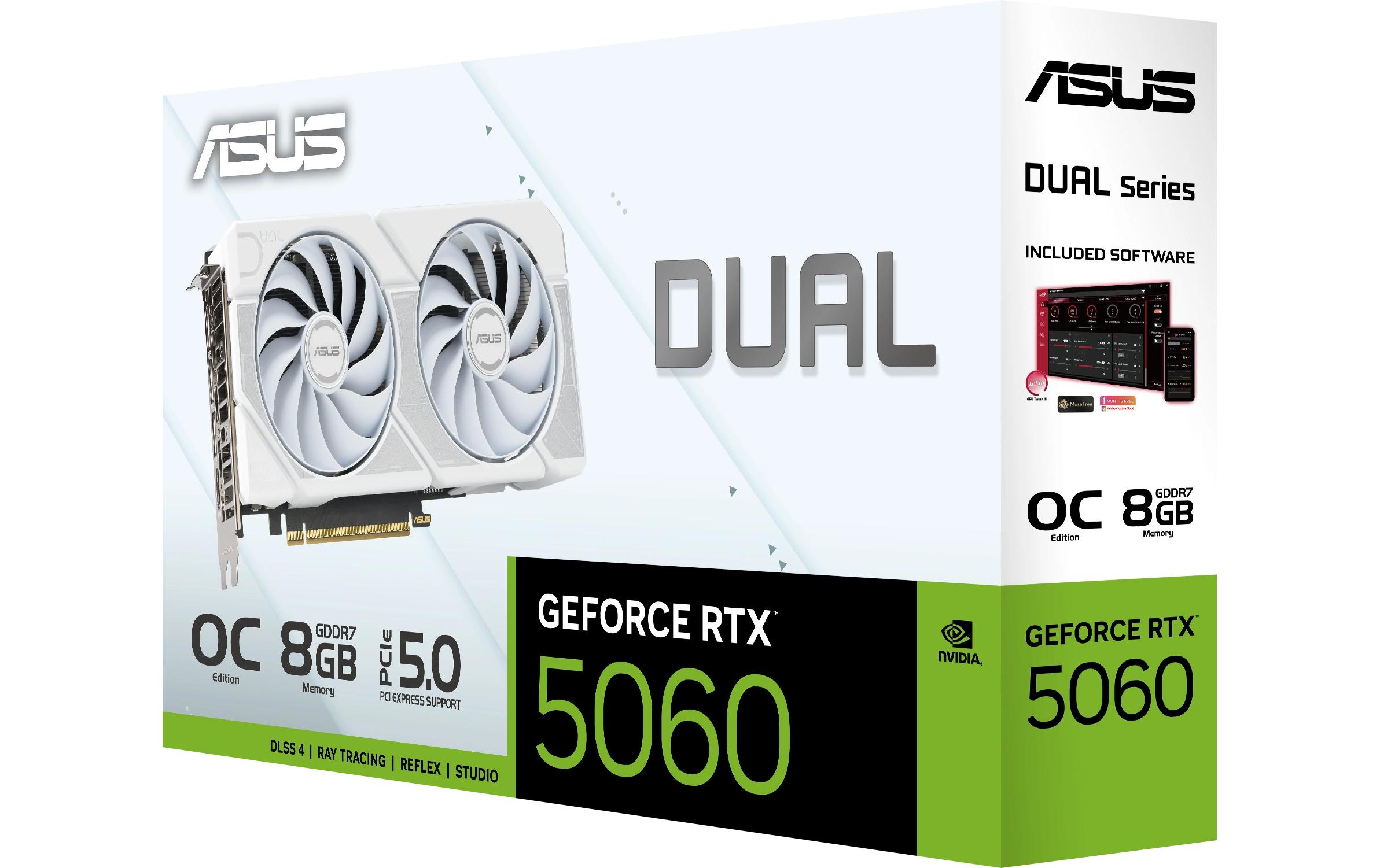 ASUS Grafikkarte Dual GeForce RTX 5060 8GB Weiss