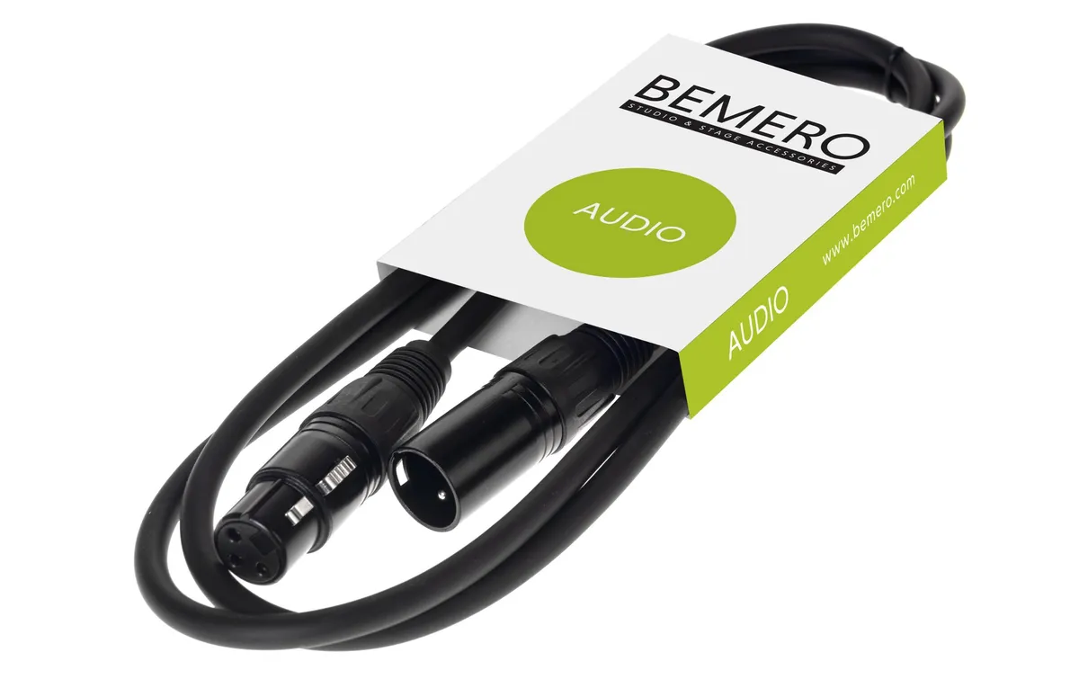 Bemero XLR-Kabel XLRf XLRm symmetrisch 1.5 m, Schwarz Bemero XLR-Kabel XLRf XLRm symmetrisch 1.5 m, Schwarz
