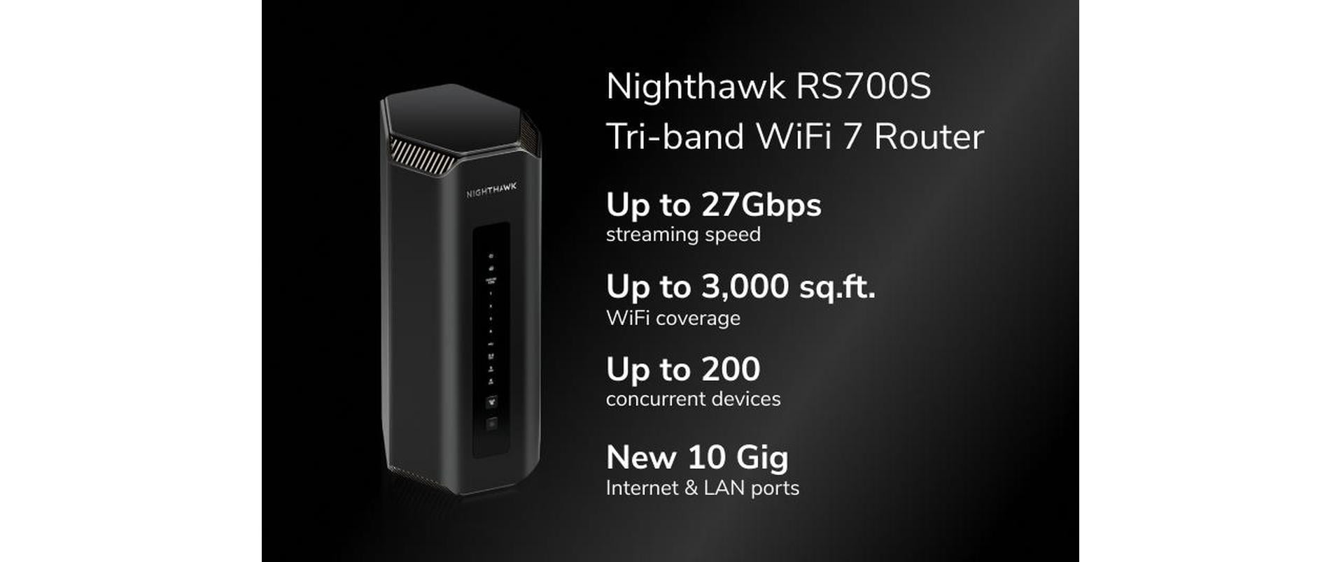 Netgear Tri-Band WiFi Router Nighthawk RS700S-100EUS Netgear Tri-Band WiFi Router Nighthawk RS700S-100EUS