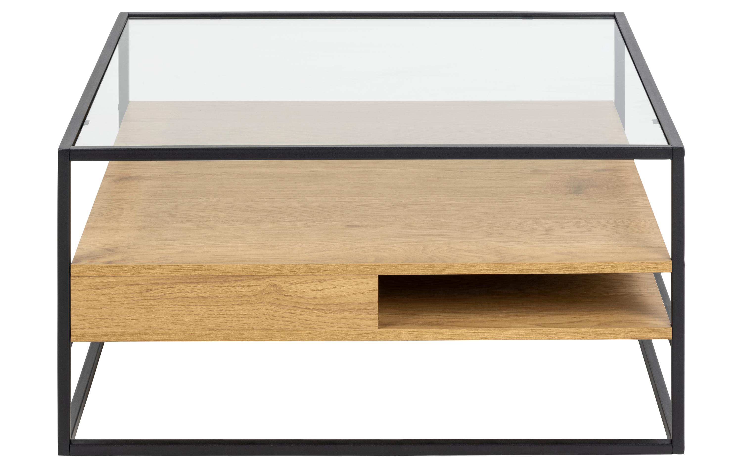 AC Design Couchtisch Randolf 80 cm x 40 cm, Nature/Schwarz