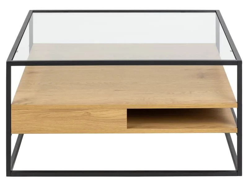 AC Design Couchtisch Randolf 80 cm x 40 cm, Nature/Schwarz