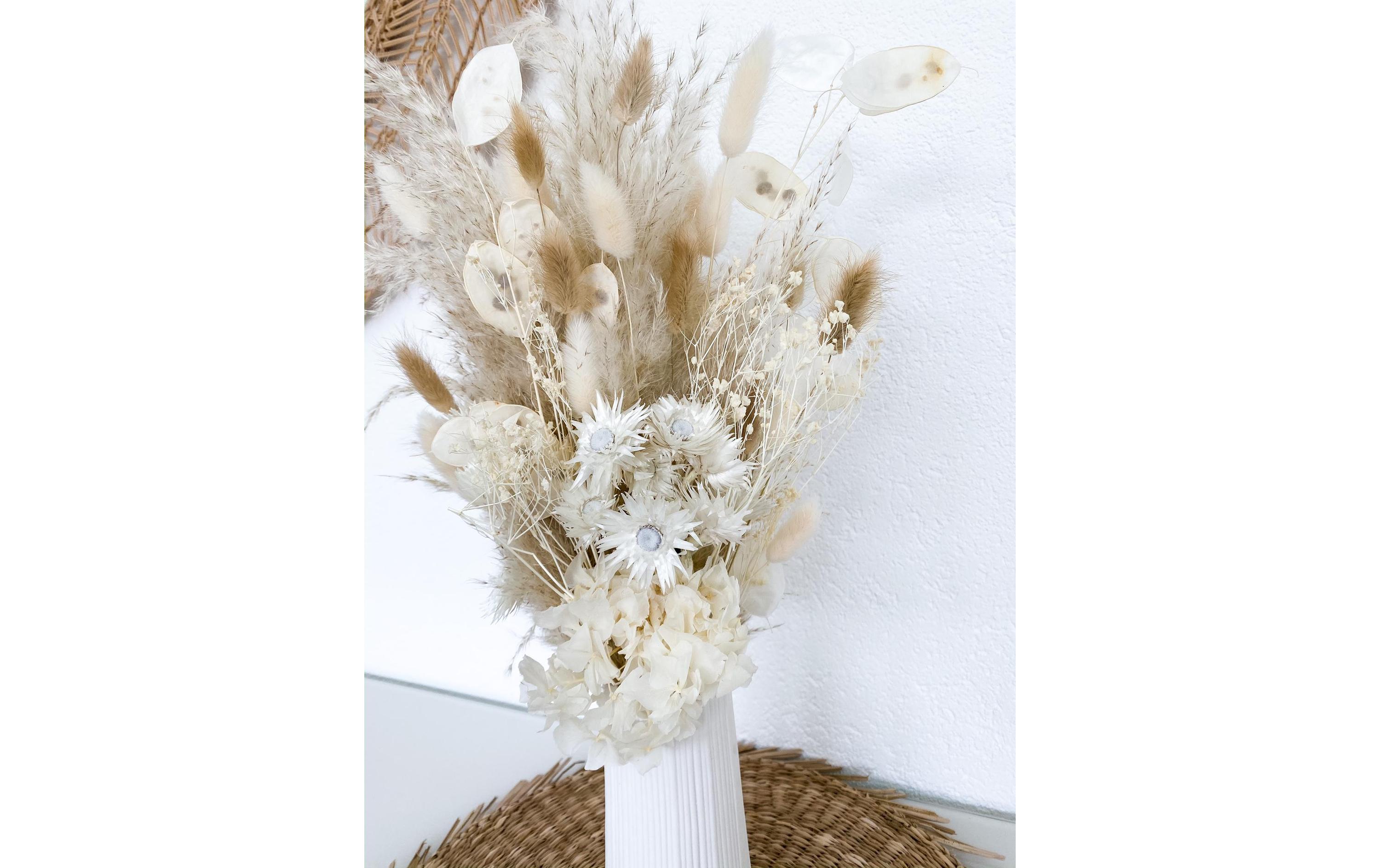 Soli Collection Trockenblumen Nadine 60 cm, Weiss