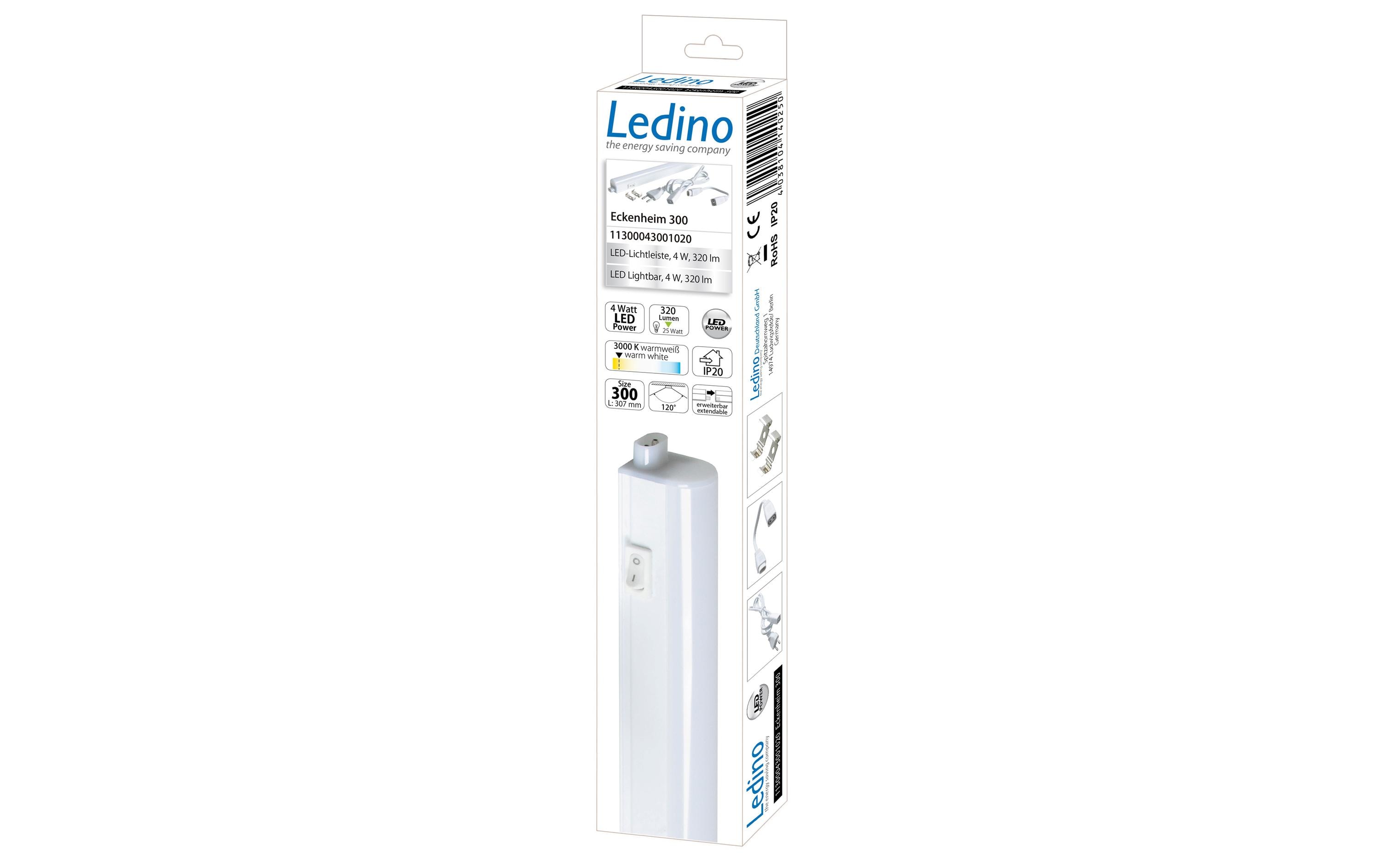 Ledino Unterbauleuchte Eckenheim 300 4W 3000 K Weiss
