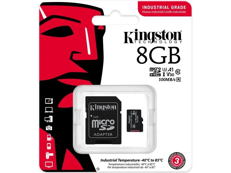 Kingston microSDHC-Karte Industrial UHS-I 8 GB Kingston microSDHC-Karte Industrial UHS-I 8 GB