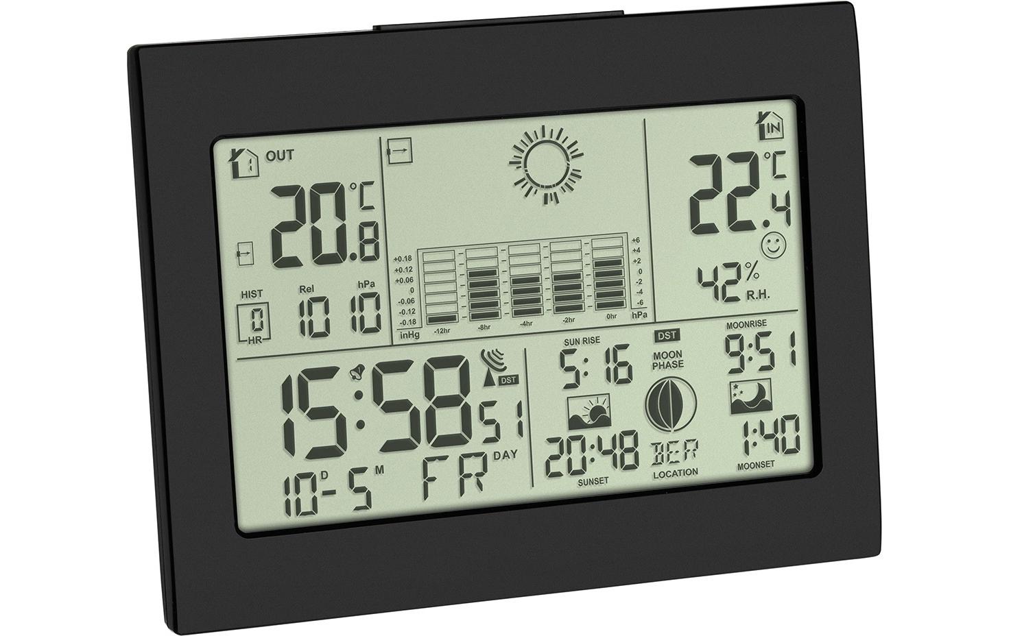 TFA Dostmann Wetterstation Horizon Schwarz