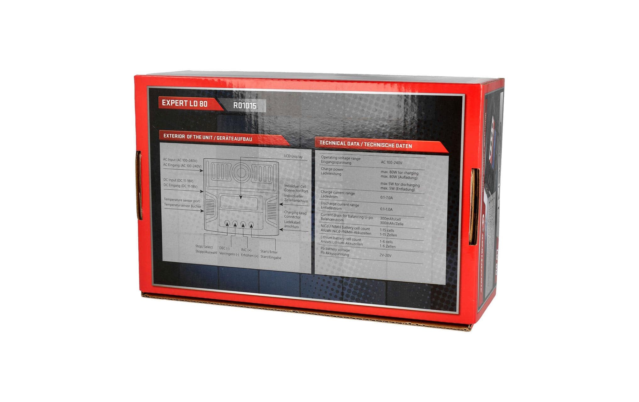 Robitronic Ladegerät Expert LD 80 80W AC/DC, 1-6S