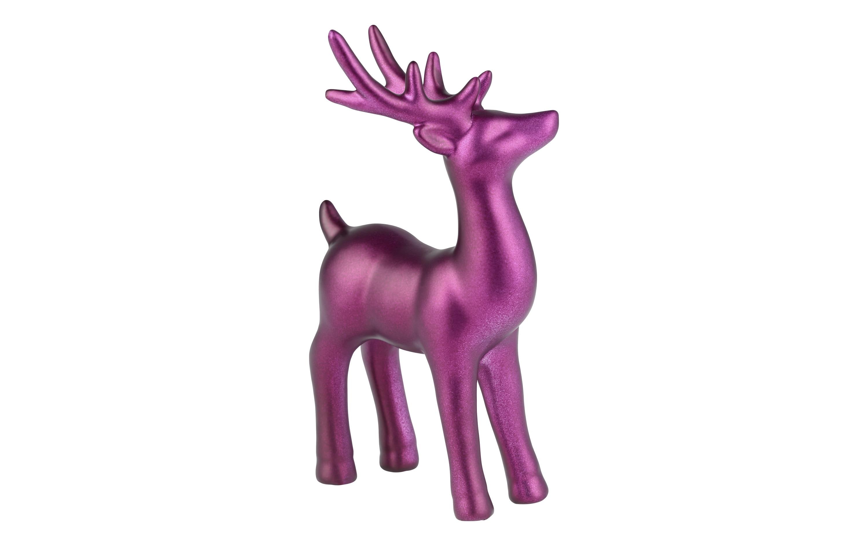 EGLO Weihnachtsfigur Hirsch Catacol Weihnachtsdeko, Dunkelpink