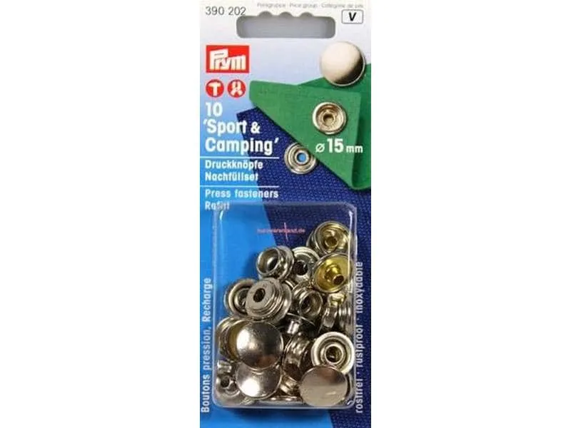 Prym Druckknöpfe Anorak Silber, 15 mm Prym Druckknöpfe Anorak Silber, 15 mm