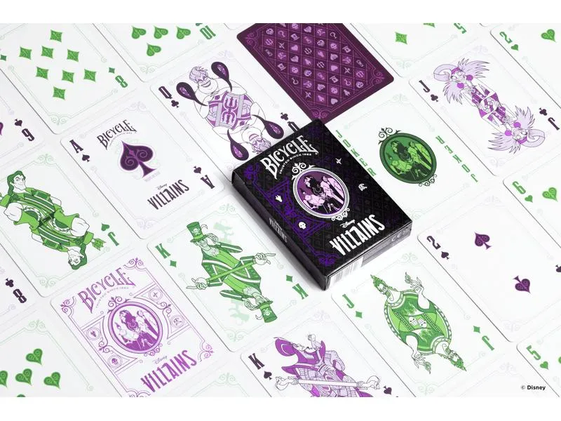 Bicycle Poker Disney 100 - Green / Purple Villain assortiert Bicycle Poker Disney 100 - Green / Purple Villain assortiert
