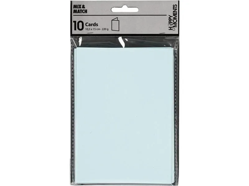 Creativ Company Blankokarte 10.5 x 15 cm ohne Couvert, Hellblau