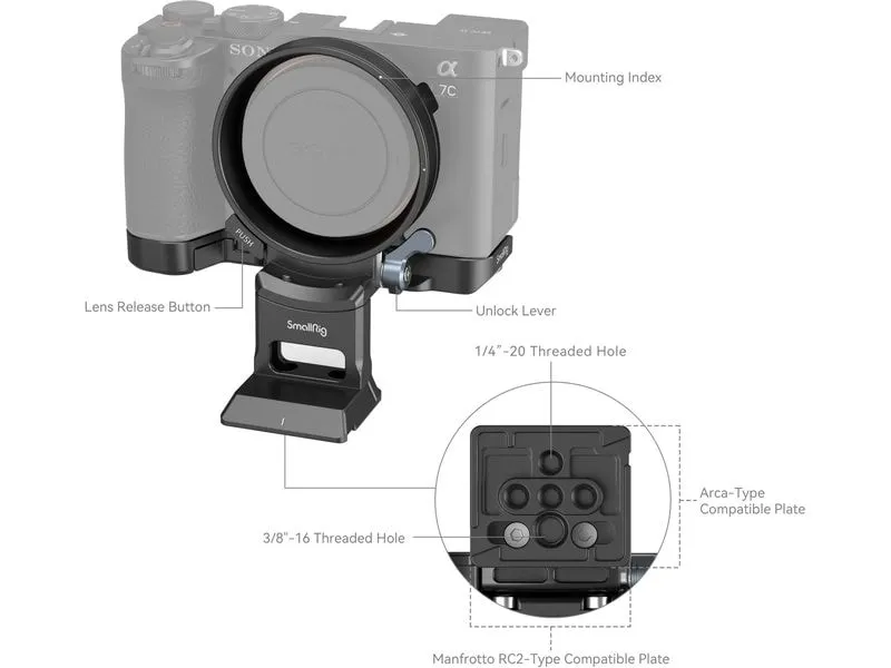 Smallrig Adapter Horizontal-zu-vertikal Platte
