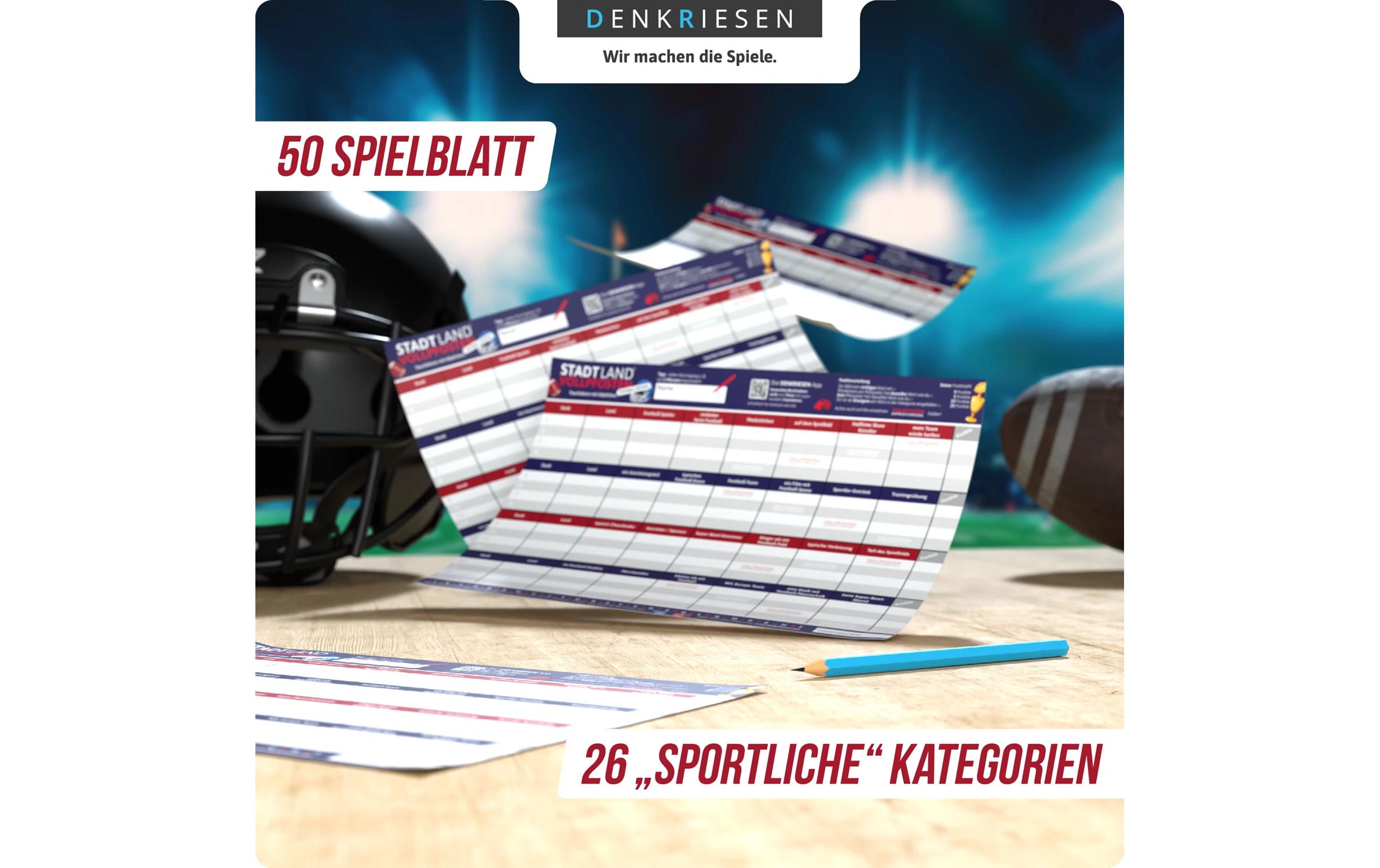Denkriesen Familienspiel Stadt Land Vollpfosten Football Edition -DE-