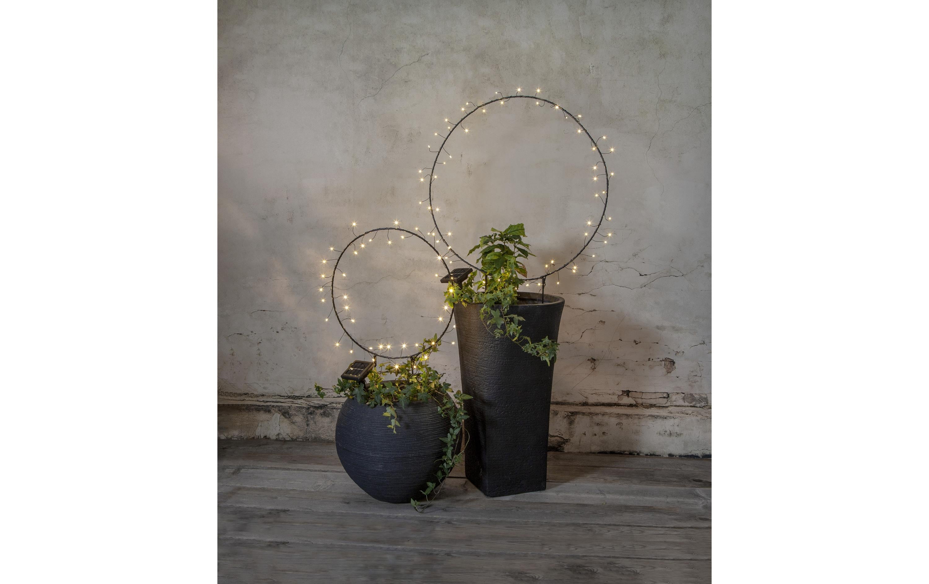 Star Trading Gartenlicht Solar Barlumi, 60 LEDs, Schwarz