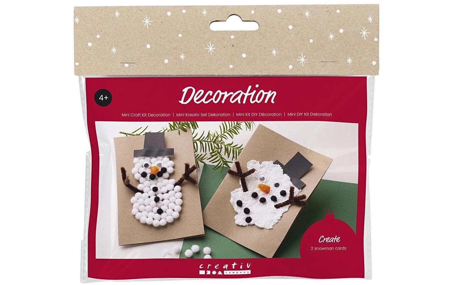 Creativ Company Bastelset Weihnachtskarten mit Schneemann Schneemann