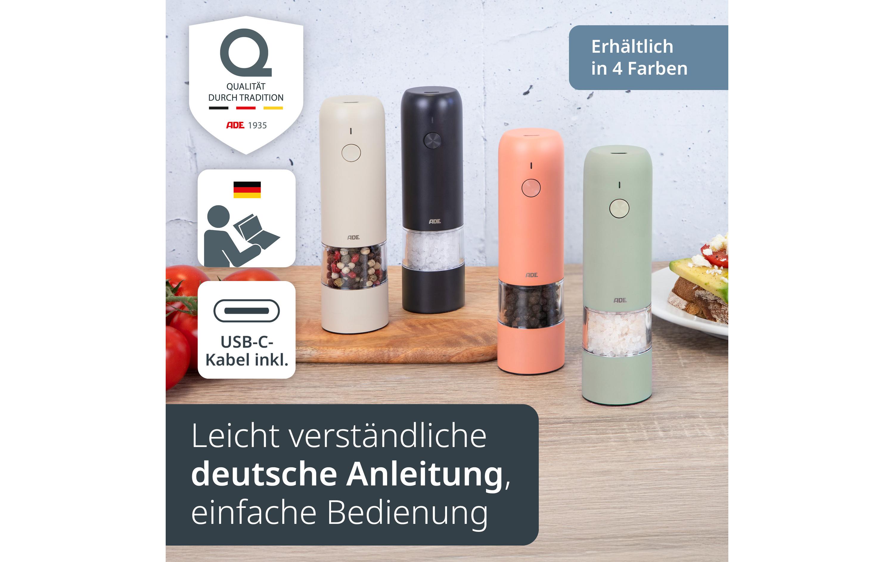 ADE Salz- und Pfeffermühle 13.9 cm, Anthrazit