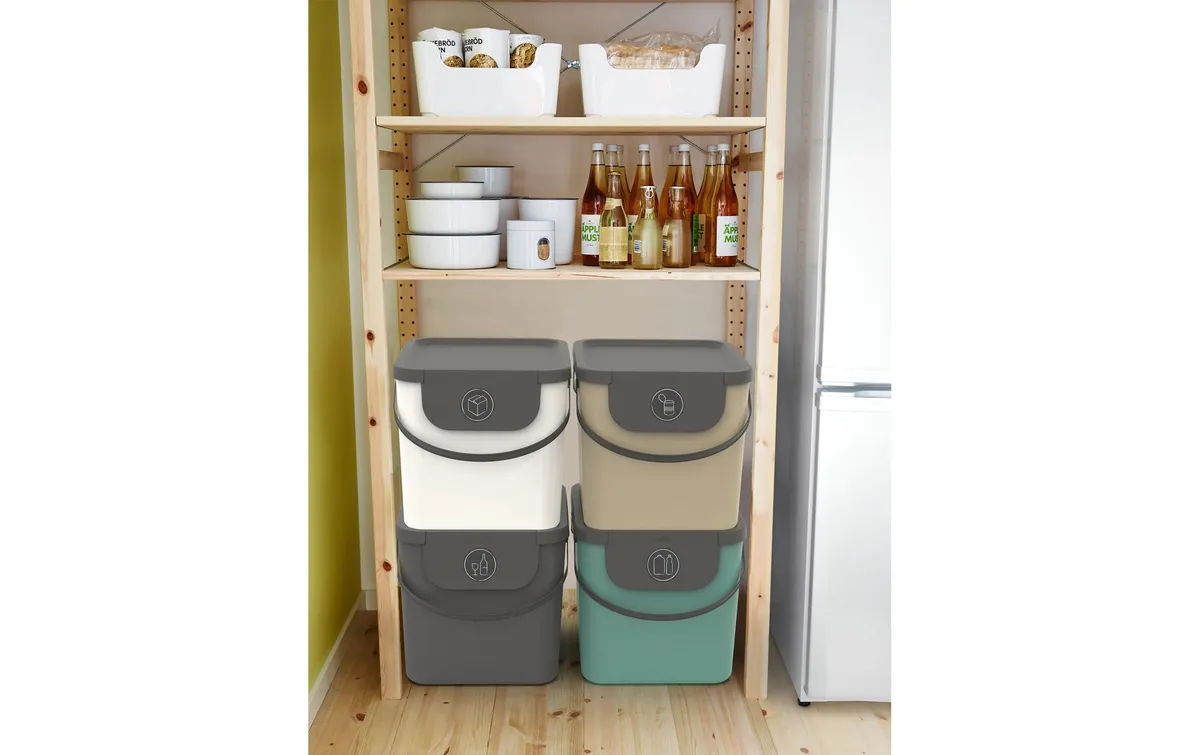Rotho Recyclingbehälter Albula 40 l, Anthrazit