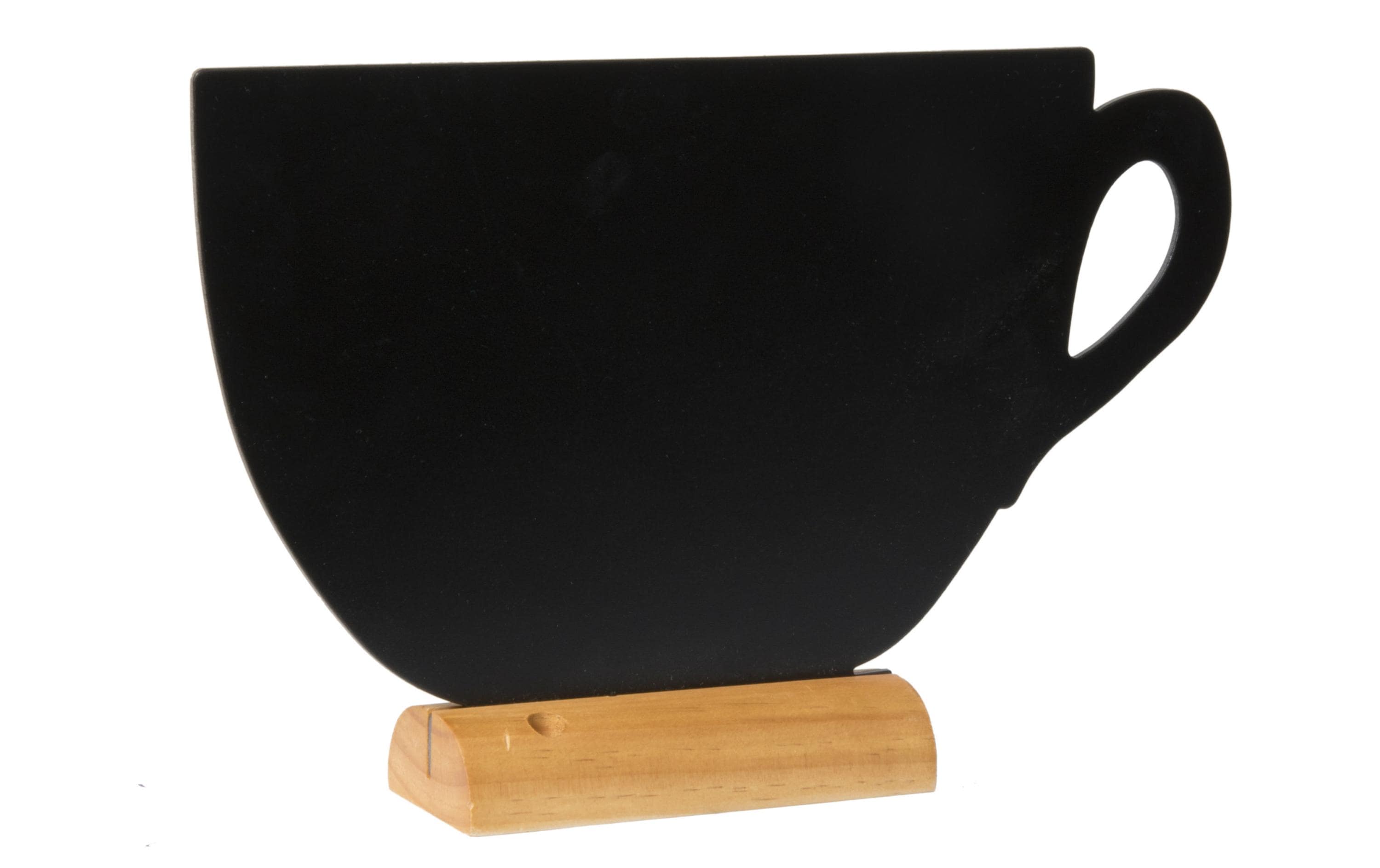 Securit Tischkreidetafel Silhouette Cup Hellbraun/Schwarz