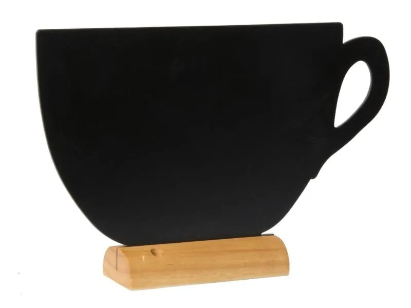 Securit Tischkreidetafel Silhouette Cup Hellbraun/Schwarz